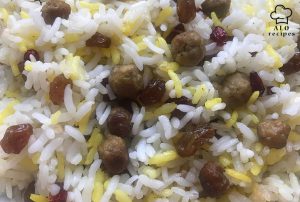 Koofteh Rizeh with rice