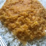 serve red lentils and rice